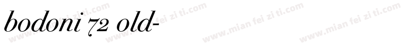 bodoni 72 old字体转换